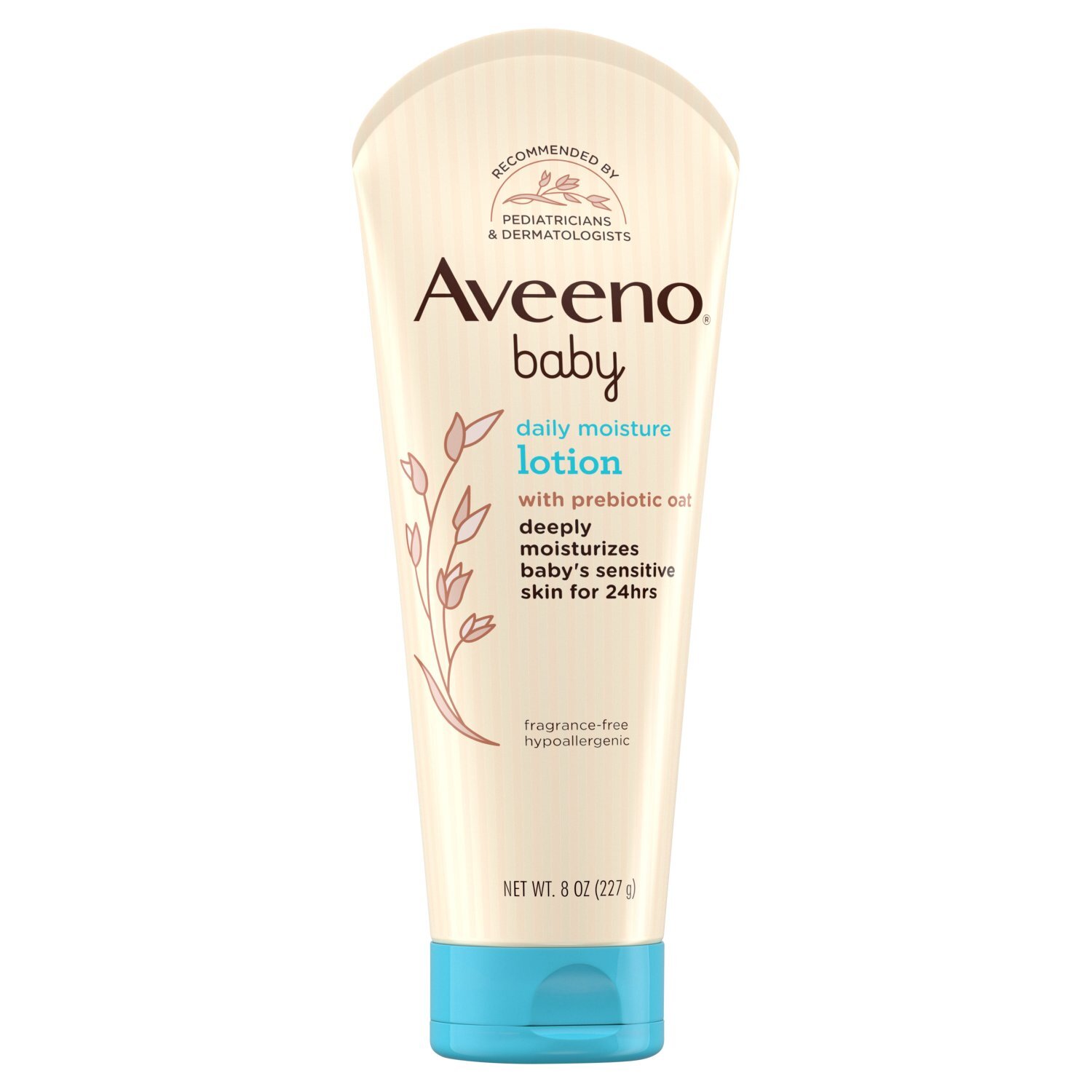 Aveeno baby lotion with prebiotic ost deeply moisturizes baby's sensitive skin